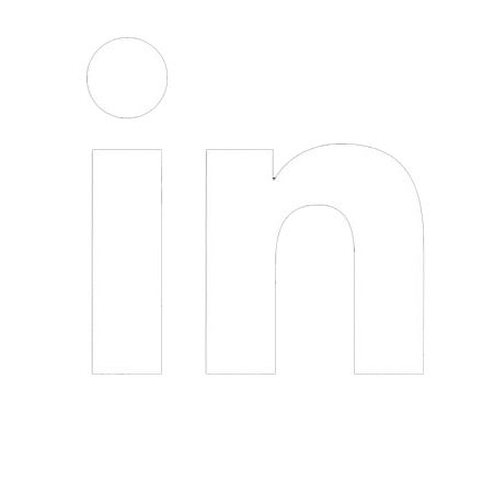The LinkedIn icon within the footer